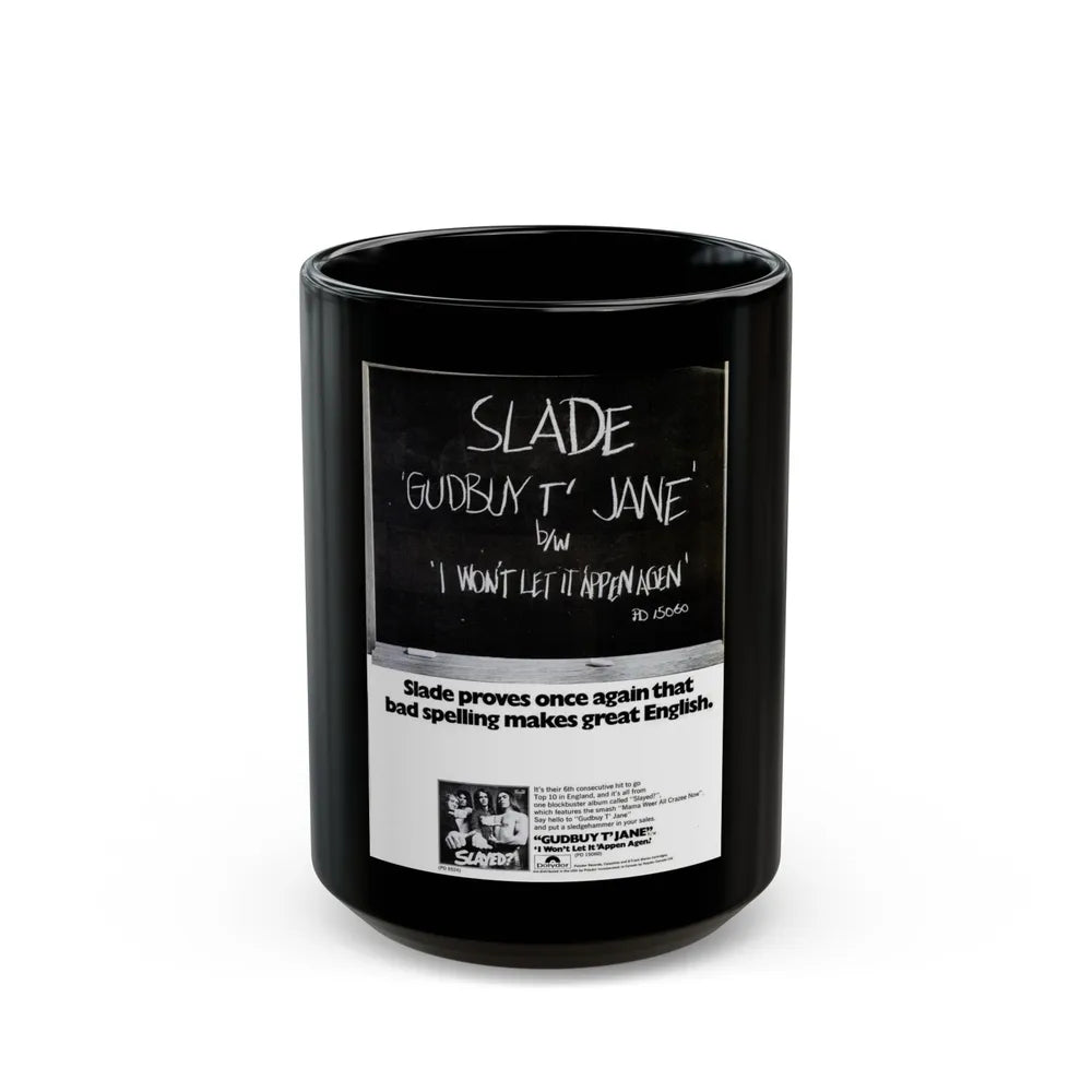 Slade 1973 (Music Poster) Black Coffee Mug-15oz-Go Mug Yourself