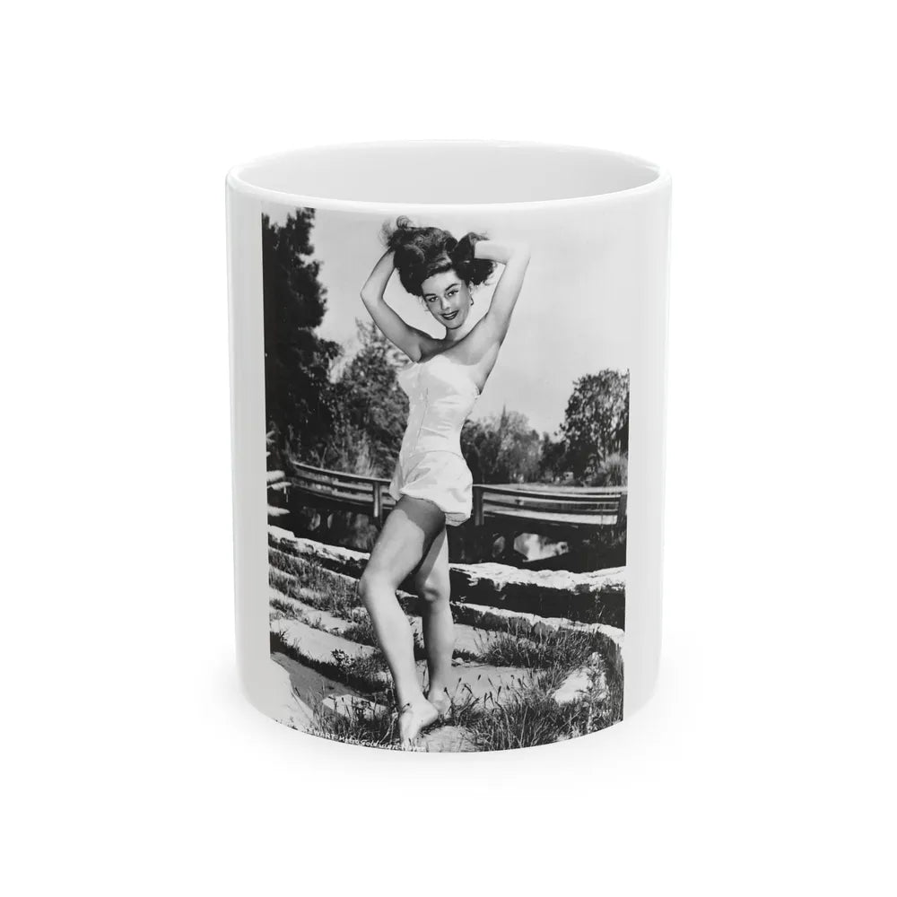 Elaine Stewart #113 (Vintage Female Icon) White Coffee Mug-11oz-Go Mug Yourself