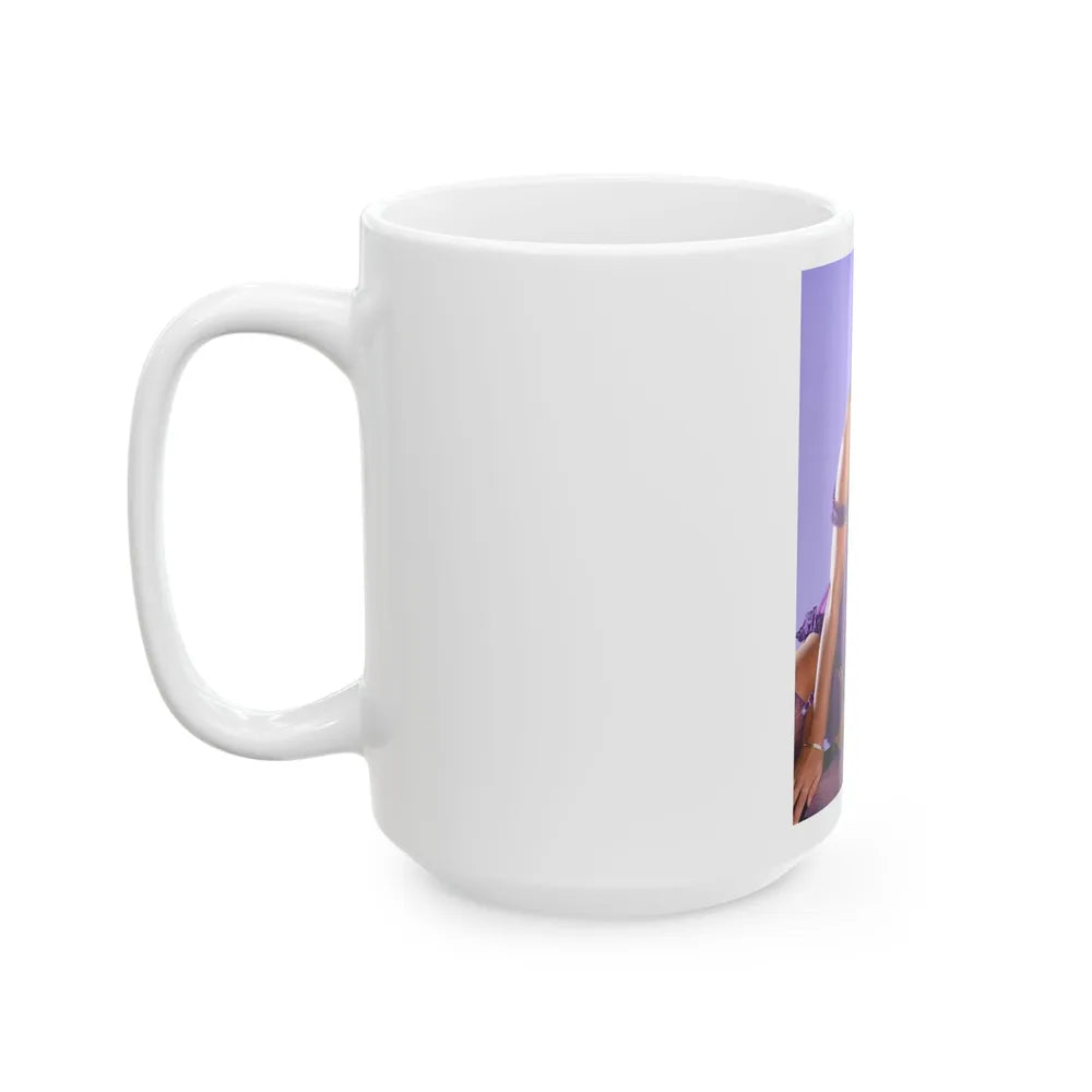 Linda Blair #270 - Partially Topless (Vintage Female Icon) White Coffee Mug-Go Mug Yourself