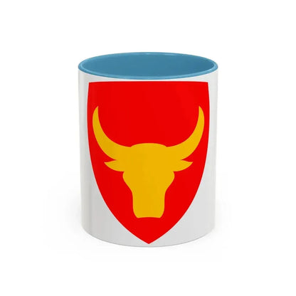 12th Infantry Division SSI (U.S. Army) Accent Coffee Mug 11oz Light Blue - Go Mug Yourself