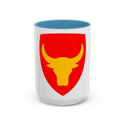 12th Infantry Division SSI (U.S. Army) Accent Coffee Mug 15oz Light Blue - Go Mug Yourself