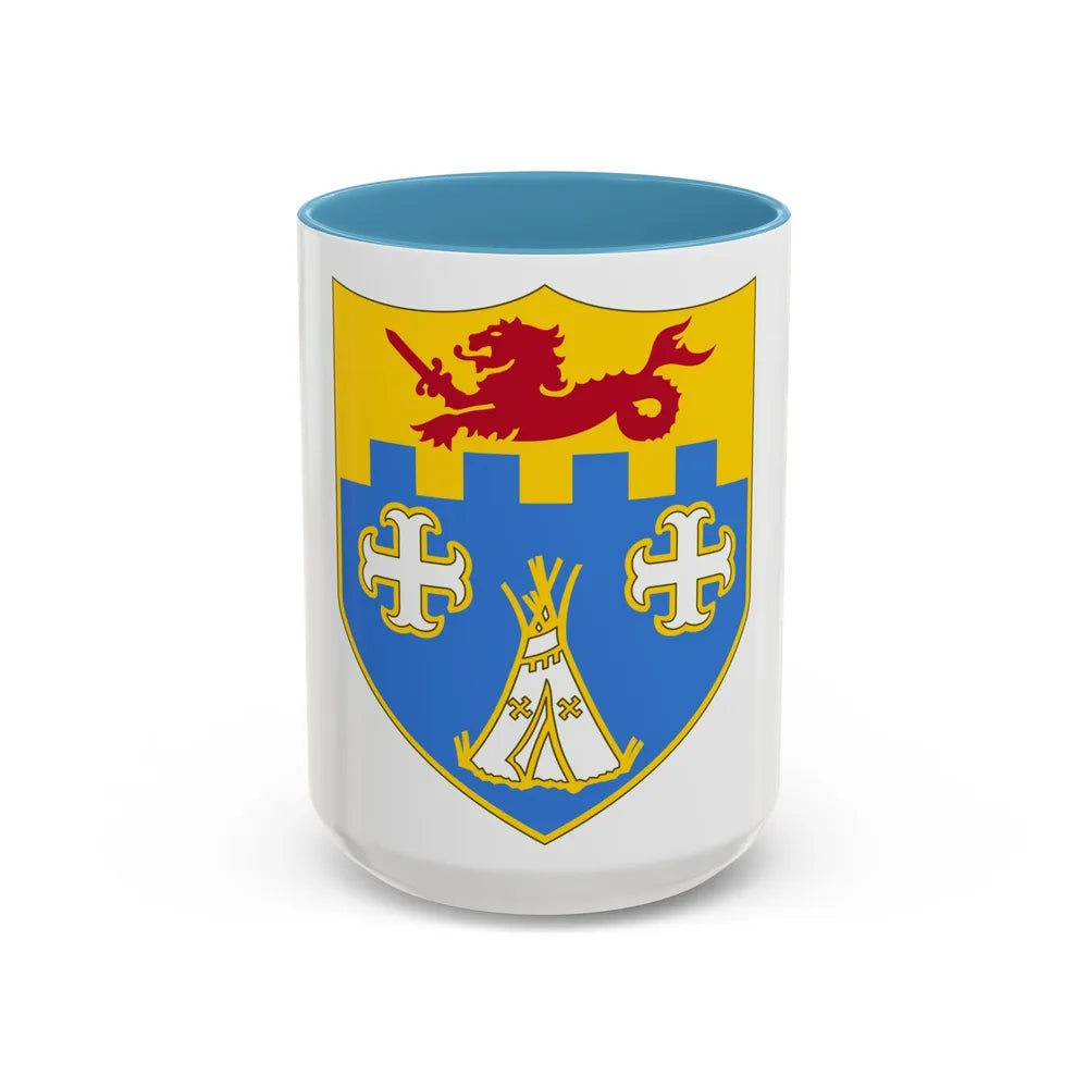 12th Infantry Regiment (U.S. Army) Accent Coffee Mug-15oz-Light Blue-Go Mug Yourself