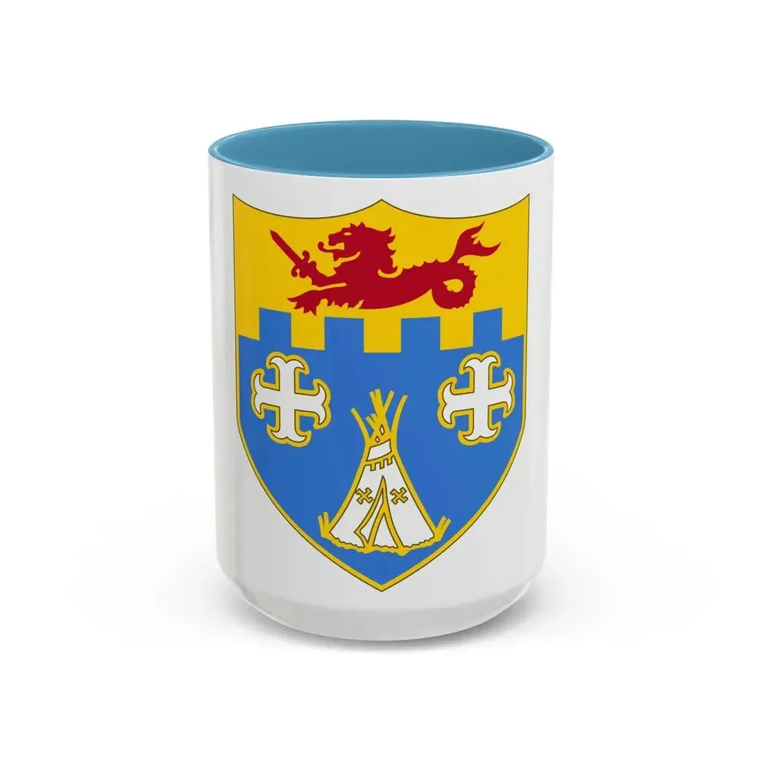 12th Infantry Regiment (U.S. Army) Accent Coffee Mug 15oz Light Blue - Go Mug Yourself