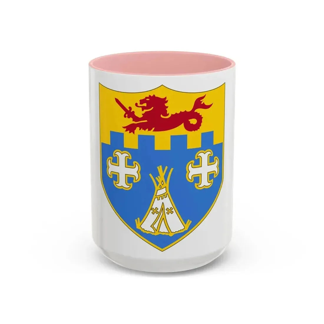 12th Infantry Regiment (U.S. Army) Accent Coffee Mug 15oz Pink - Go Mug Yourself