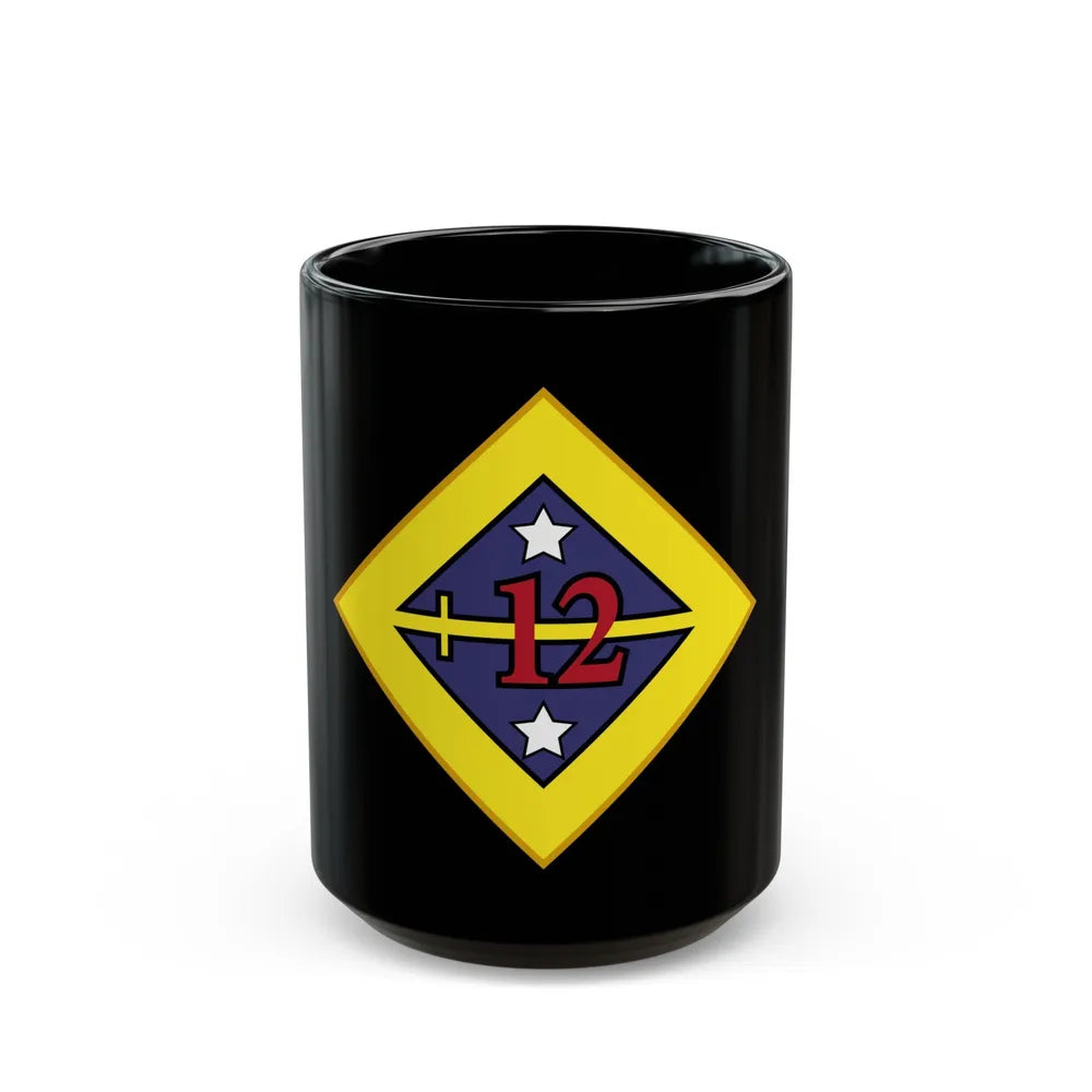 12th US division Insignia (U.S. Army) Black Coffee Mug-15oz-Go Mug Yourself