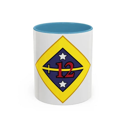 12th US division Insignia (U.S. Army) Accent Coffee Mug 11oz Light Blue - Go Mug Yourself