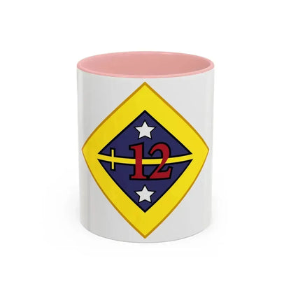 12th US division Insignia (U.S. Army) Accent Coffee Mug 11oz Pink - Go Mug Yourself