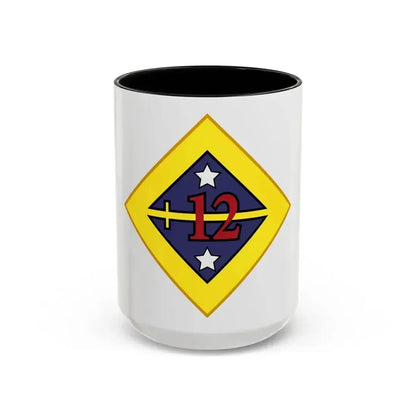 12th US division Insignia (U.S. Army) Accent Coffee Mug 15oz Black - Go Mug Yourself