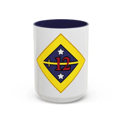 12th US division Insignia (U.S. Army) Accent Coffee Mug 15oz Navy - Go Mug Yourself