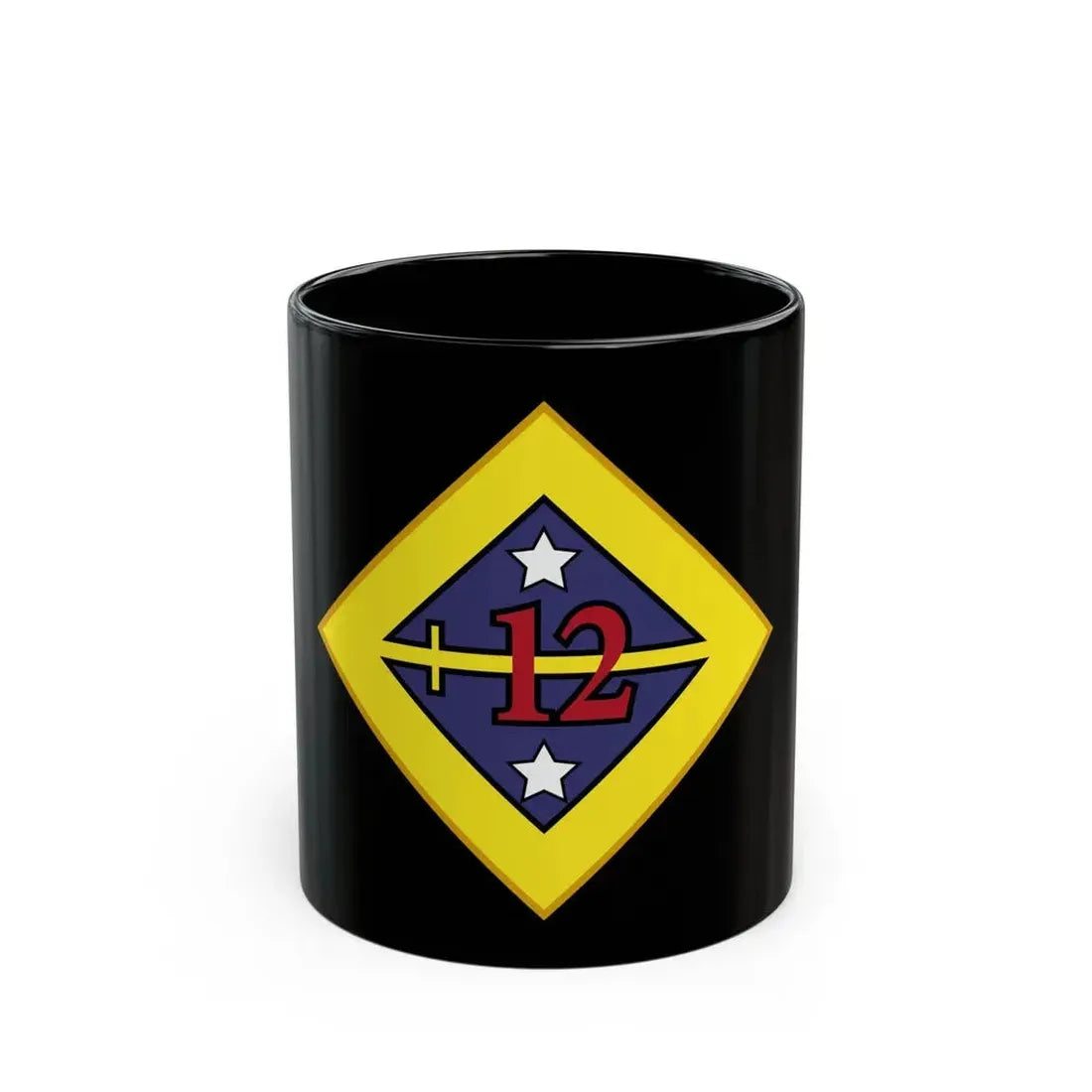 12th US division Insignia (U.S. Army) Black Coffee Mug 11oz - Go Mug Yourself