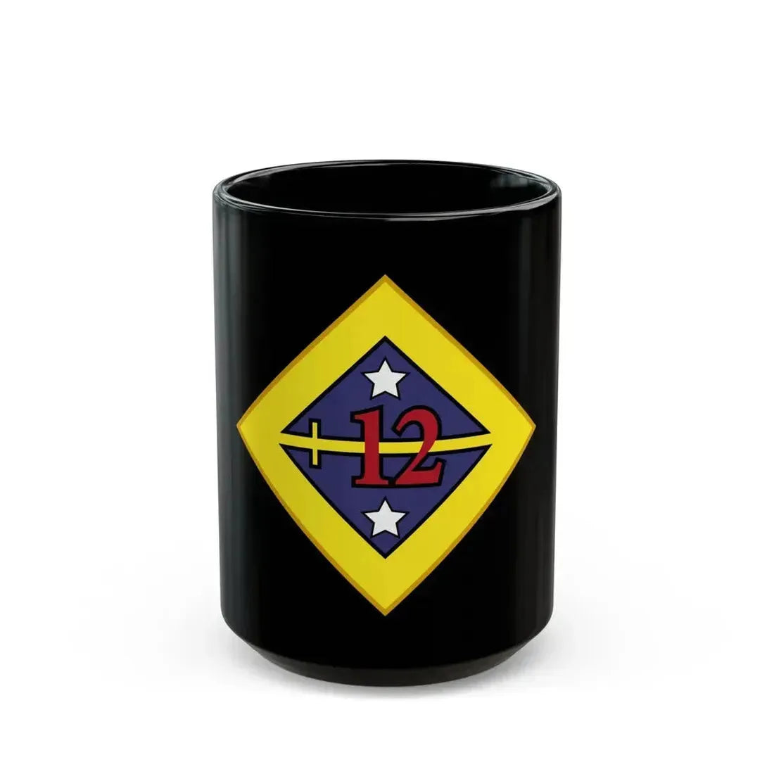 12th US division Insignia (U.S. Army) Black Coffee Mug 15oz - Go Mug Yourself