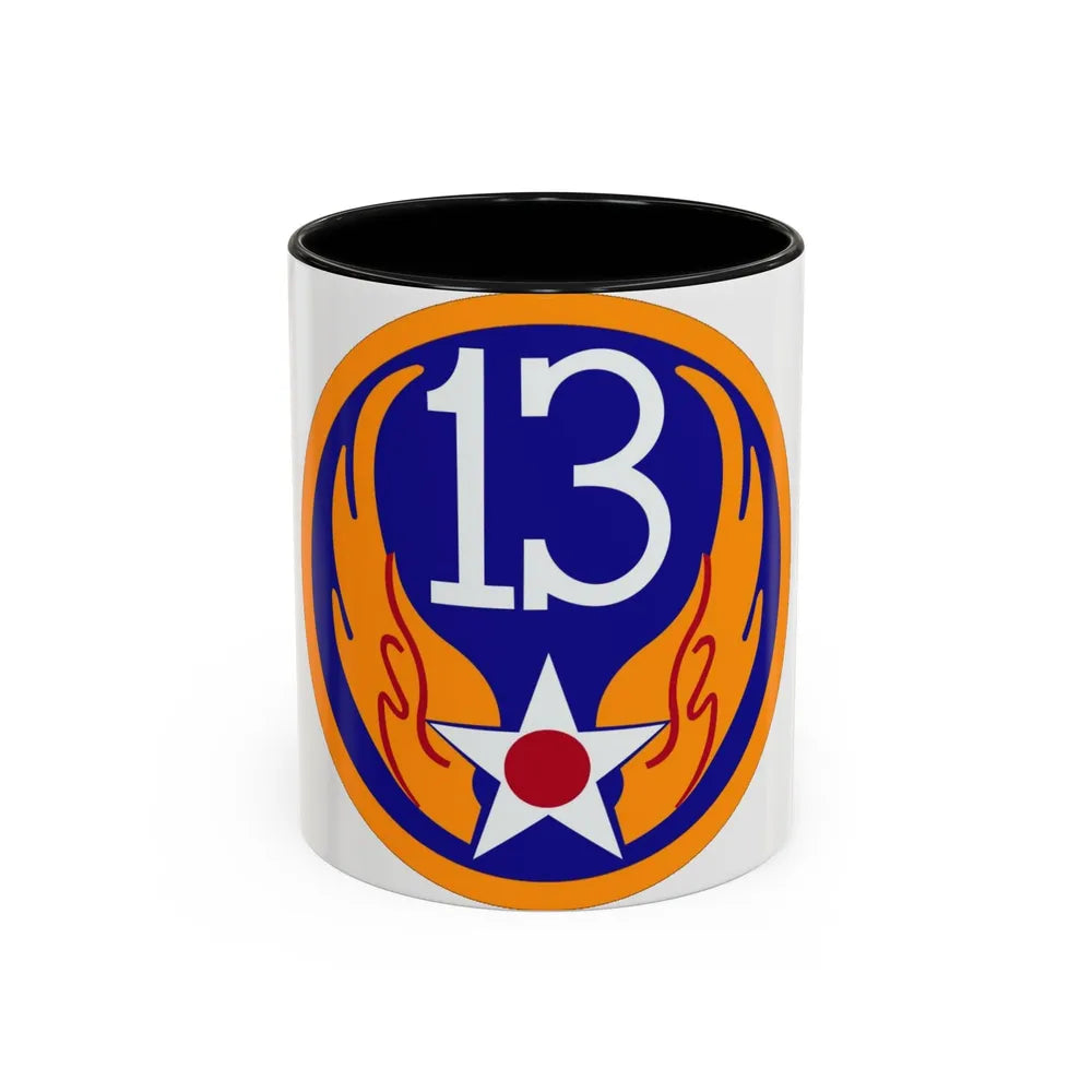 13 Air Force (U.S. Army) Accent Coffee Mug-11oz-Black-Go Mug Yourself