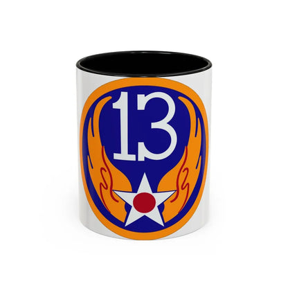 13 Air Force (U.S. Army) Accent Coffee Mug-11oz-Black-Go Mug Yourself