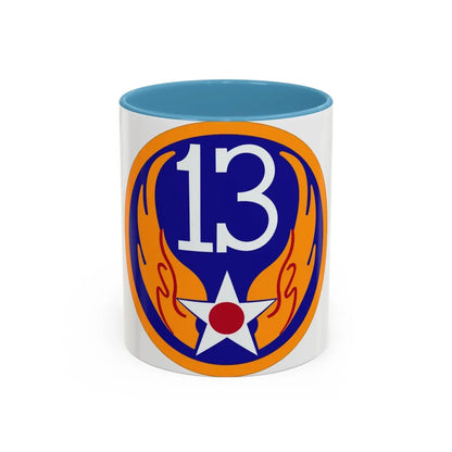 13 Air Force (U.S. Army) Accent Coffee Mug-11oz-Light Blue-Go Mug Yourself