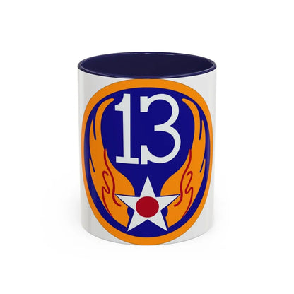 13 Air Force (U.S. Army) Accent Coffee Mug-11oz-Navy-Go Mug Yourself