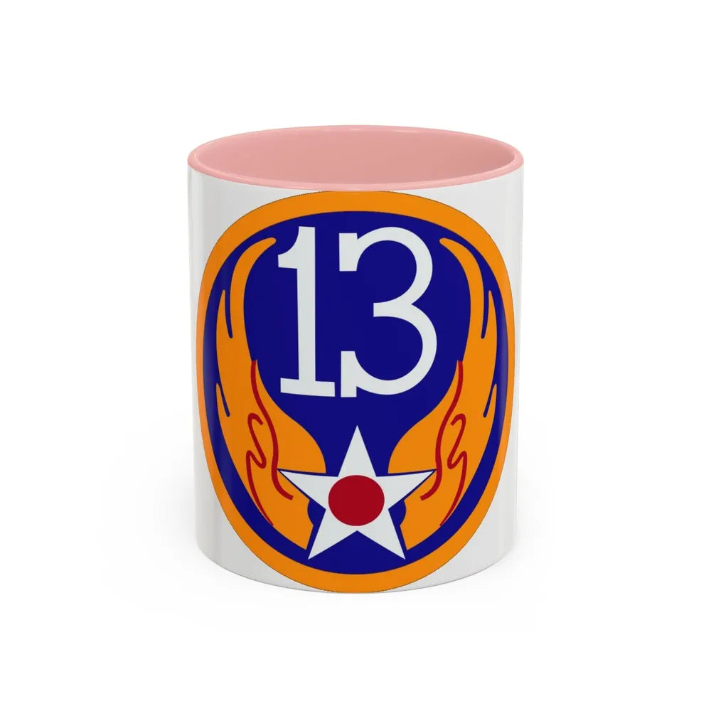 13 Air Force (U.S. Army) Accent Coffee Mug-11oz-Pink-Go Mug Yourself