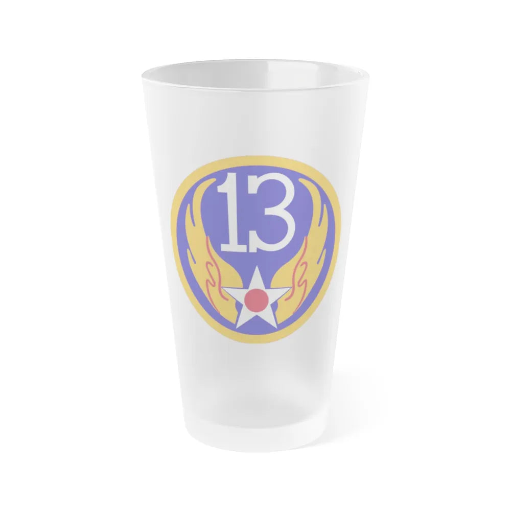 13 Air Force (U.S. Army) Frosted Pint Glass 16oz-Go Mug Yourself