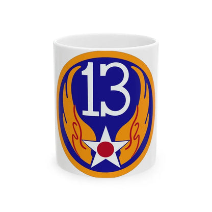 13 Air Force (U.S. Army) White Coffee Mug-11oz-Go Mug Yourself