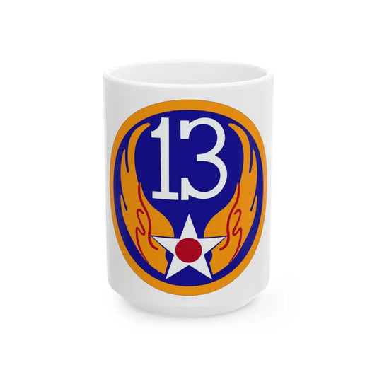 13 Air Force (U.S. Army) White Coffee Mug-15oz-Go Mug Yourself