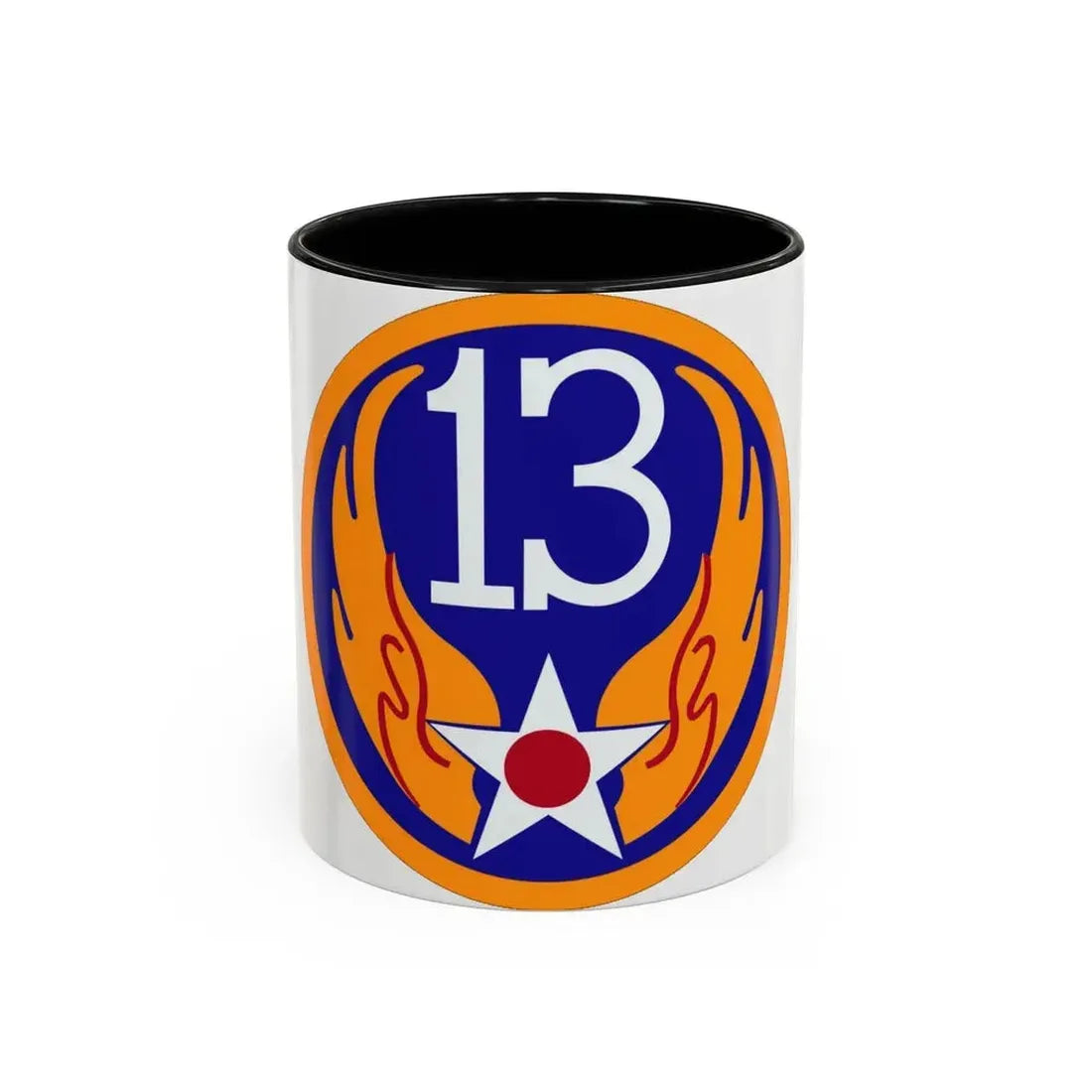 13 Air Force (U.S. Army) Accent Coffee Mug 11oz Black - Go Mug Yourself