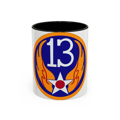 13 Air Force (U.S. Army) Accent Coffee Mug 11oz Black - Go Mug Yourself