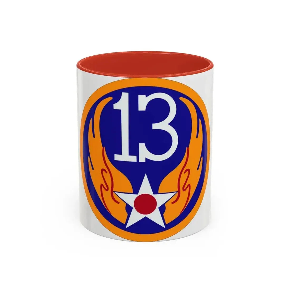 13 Air Force (U.S. Army) Accent Coffee Mug 11oz Red - Go Mug Yourself