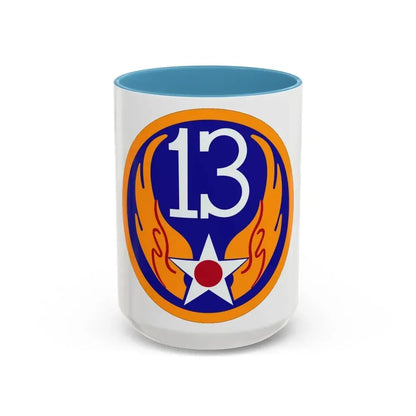 13 Air Force (U.S. Army) Accent Coffee Mug 15oz Light Blue - Go Mug Yourself