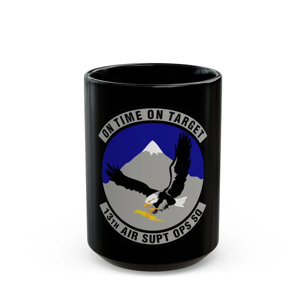 13 Air Support Operations Squadron ACC (U.S. Air Force) Black Coffee Mug-15oz-Go Mug Yourself