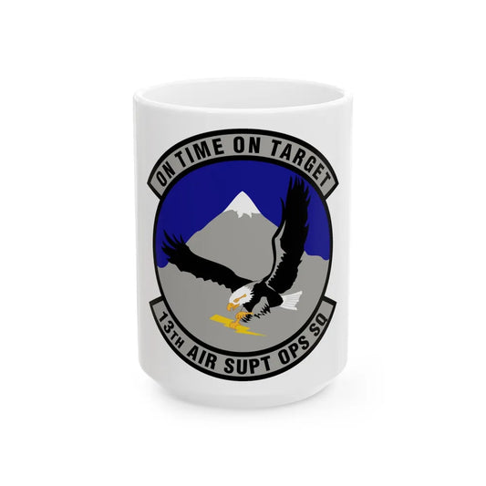 13 Air Support Operations Squadron ACC (U.S. Air Force) White Coffee Mug-15oz-Go Mug Yourself