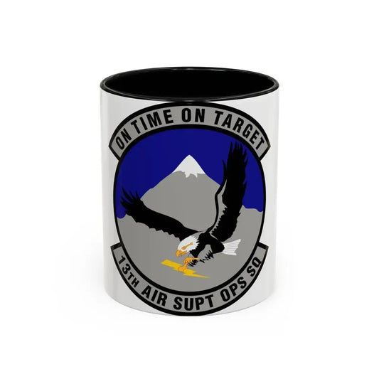 13 Air Support Operations Squadron ACC (U.S. Air Force) Accent Coffee Mug 11oz Black - Go Mug Yourself