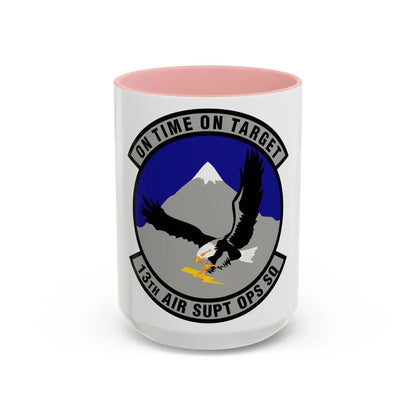 13 Air Support Operations Squadron ACC (U.S. Air Force) Accent Coffee Mug 15oz Pink - Go Mug Yourself