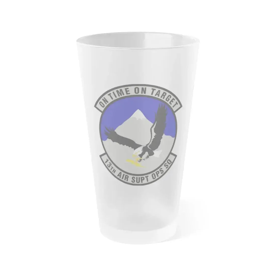13 Air Support Operations Squadron ACC (U.S. Air Force) Frosted Pint Glass 16oz Default Title - Go Mug Yourself