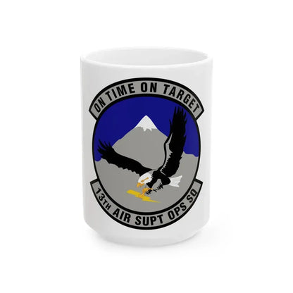 13 Air Support Operations Squadron ACC (U.S. Air Force) White Coffee Mug 15oz - Go Mug Yourself