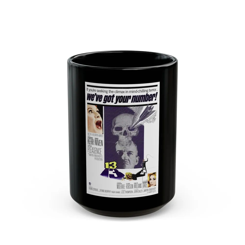 13 (EYE OF THE DEVIL) 1966 Movie Poster - Black Coffee Mug-15oz-Go Mug Yourself