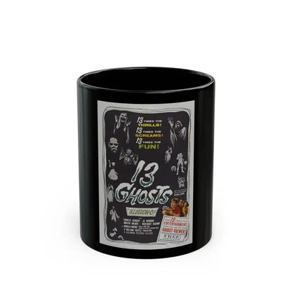 13 GHOSTS 1960 Movie Poster - Black Coffee Mug 11oz - Go Mug Yourself
