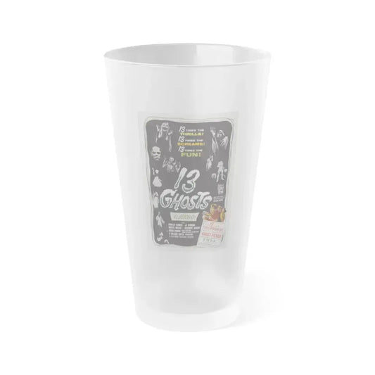 13 GHOSTS 1960 Movie Poster - Frosted Pint Glass 16oz 16oz Frosted - Go Mug Yourself