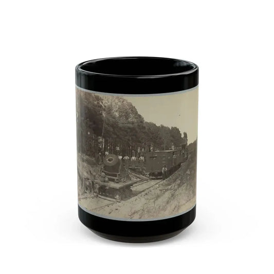 13 Inch Mortar  Dictator  In Front Of Petersburg, Va.(2) (U.S. Civil War) Black Coffee Mug 15oz - Go Mug Yourself