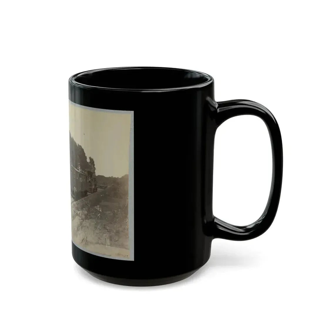 13 Inch Mortar  Dictator  In Front Of Petersburg, Va.(2) (U.S. Civil War) Black Coffee Mug - Go Mug Yourself