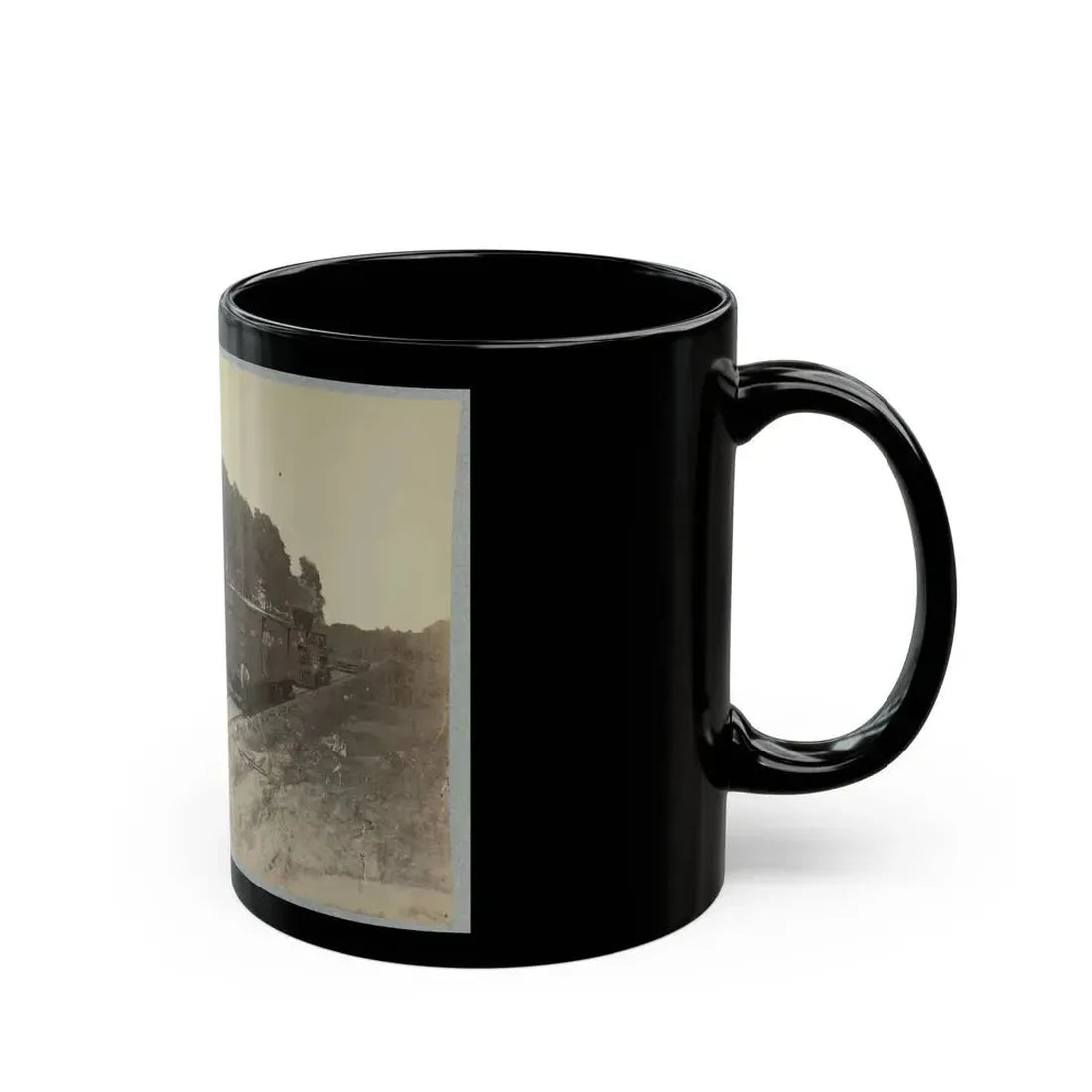 13 Inch Mortar  Dictator  In Front Of Petersburg, Va.(2) (U.S. Civil War) Black Coffee Mug - Go Mug Yourself