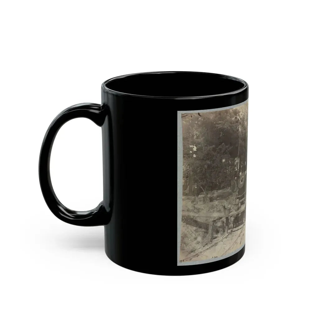 13 Inch Mortar  Dictator  In Front Of Petersburg, Va.(2) (U.S. Civil War) Black Coffee Mug - Go Mug Yourself