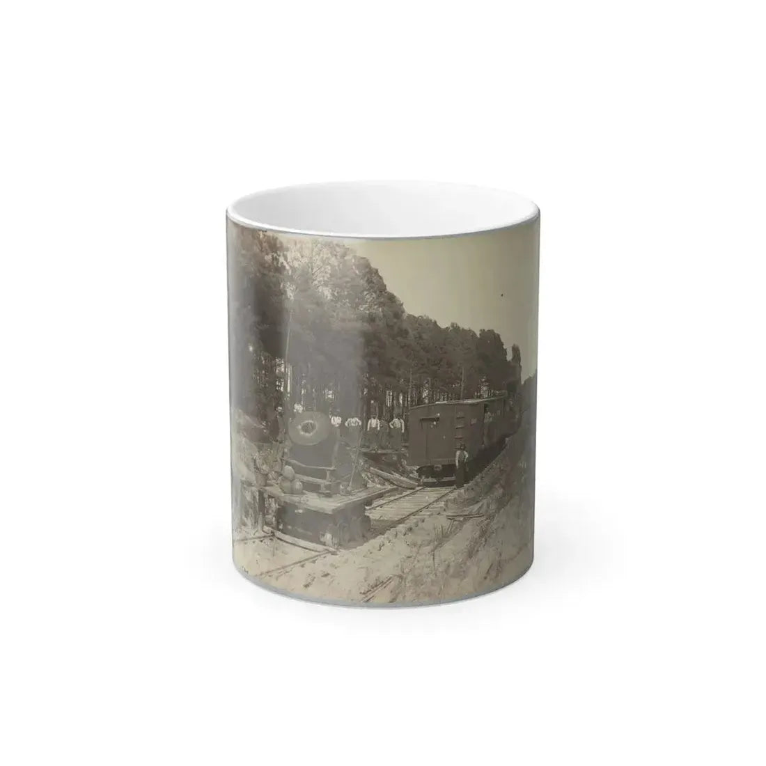 13 Inch Mortar  Dictator  in Front of Petersburg, Va.(2) (U.S. Civil War) Color Changing Coffee Mug 11oz Default Title 11oz - Go Mug Yourself