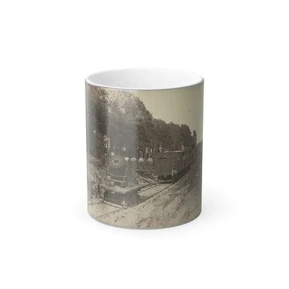 13 Inch Mortar  Dictator  in Front of Petersburg, Va.(2) (U.S. Civil War) Color Changing Coffee Mug 11oz Default Title 11oz - Go Mug Yourself