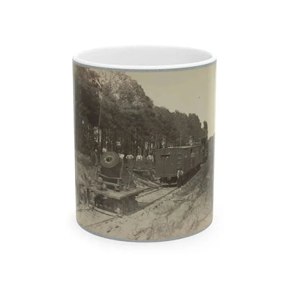 13 Inch Mortar  Dictator  In Front Of Petersburg, Va.(2) (U.S. Civil War) White Coffee Mug 11oz - Go Mug Yourself