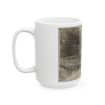 13 Inch Mortar  Dictator  In Front Of Petersburg, Va.(2) (U.S. Civil War) White Coffee Mug - Go Mug Yourself