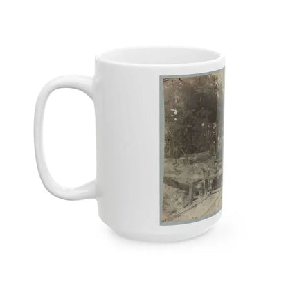13 Inch Mortar  Dictator  In Front Of Petersburg, Va.(2) (U.S. Civil War) White Coffee Mug - Go Mug Yourself
