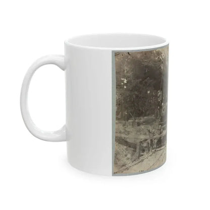 13 Inch Mortar  Dictator  In Front Of Petersburg, Va.(2) (U.S. Civil War) White Coffee Mug - Go Mug Yourself