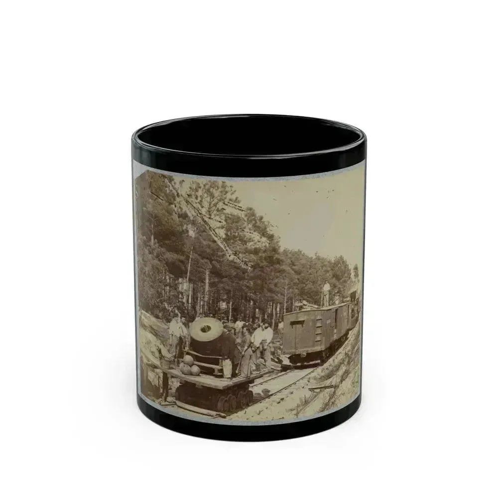 13 Inch Mortar  Dictator , In Front Of Petersburg, Va. (U.S. Civil War) Black Coffee Mug 11oz - Go Mug Yourself