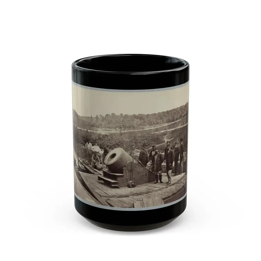 13 Inch Mortar  Dictator  In Front Of Petersburg, Va. (U.S. Civil War) Black Coffee Mug 15oz - Go Mug Yourself