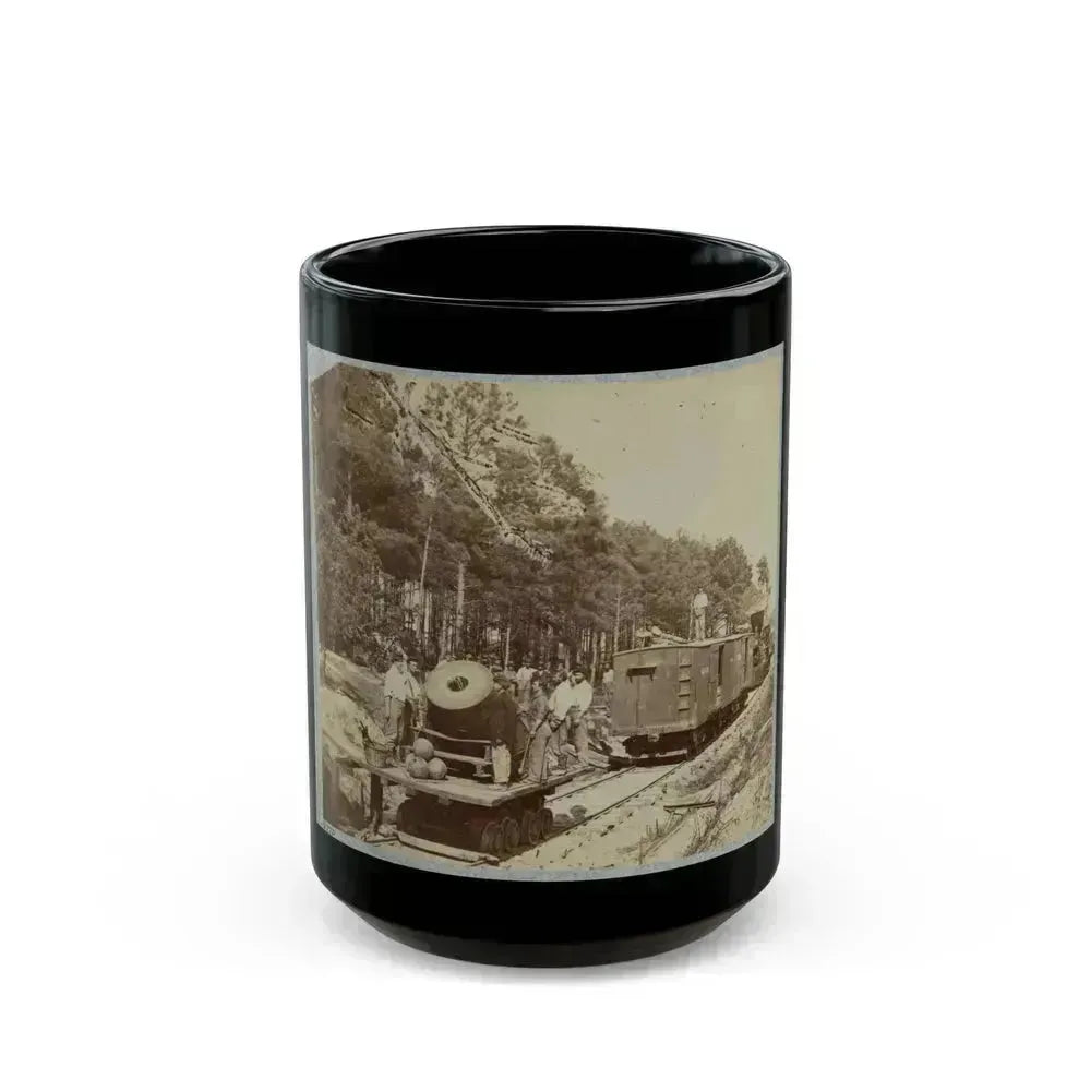 13 Inch Mortar  Dictator , In Front Of Petersburg, Va. (U.S. Civil War) Black Coffee Mug 15oz - Go Mug Yourself