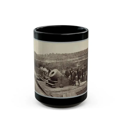 13 Inch Mortar  Dictator  In Front Of Petersburg, Va. (U.S. Civil War) Black Coffee Mug 15oz - Go Mug Yourself